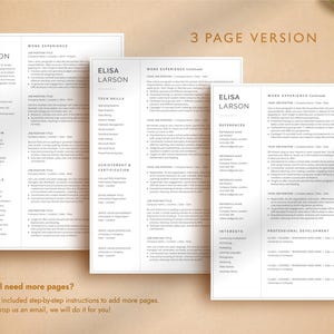 Professional Resume Template for Google Docs, Word & Pages, Resume Template with focus on Work Experience | CEO Resume, 2026 CV Template image 4