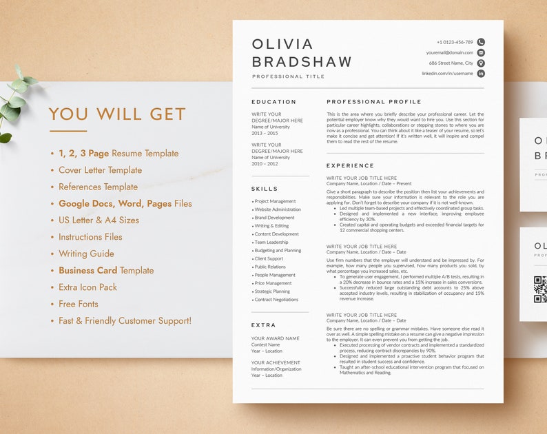 May include: A resume template with a professional design. The template includes sections for education, skills, experience, and a professional profile. The template is designed to help job seekers create a professional and effective CV.