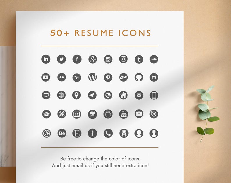 Professional Resume Template for Word, Pages, Google Docs + Business Card | Simple Resume CV Template, Basic Resume Pack, Standard Resume image 6