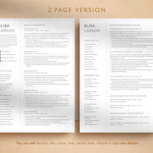 Professional Resume Template for Google Docs, Word & Pages, Resume Template with focus on Work Experience | CEO Resume, 2026 CV Template image 3
