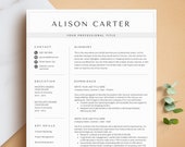 Modern Resume Template for Microsoft Word & Pages | Resume Template, CV Template | Professional Resume Template, Word Resume, Mac Pages CV