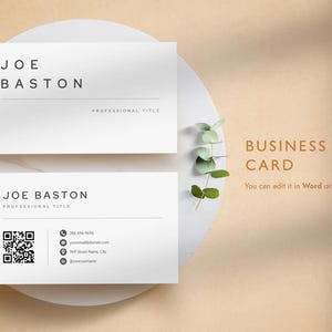 Professional Resume Template for Word, Pages, Google Docs + Business Card | Simple Resume CV Template, Basic Resume Pack, Standard Resume image 8