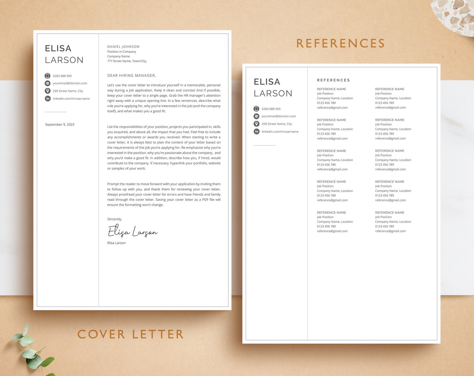 Professional Resume Template for Google Docs, Word & Pages, Resume