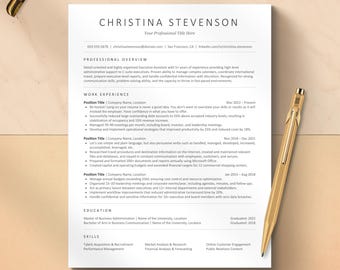 ATS Friendly Resume Template for Google Docs, Word, Pages | Modern Minimalist, Fully Editable, Easy to use | 2026 ATS Resume Template