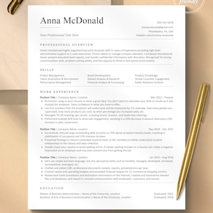ATS Friendly Resume Template Word, Pages, Google Docs | Modern Clean, Easy to edit, Instant Download | Professional ATS Resume CV Template