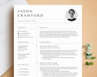 Engineer Resume Template with picture, Resume CV Template for Microsoft Word & Pages | Professional Resume Template, CV Template