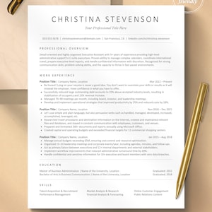 ATS Friendly Resume Template for Google Docs, Word, Pages | Modern Minimalist, Fully Editable, Easy to use | 2026 ATS Resume Template