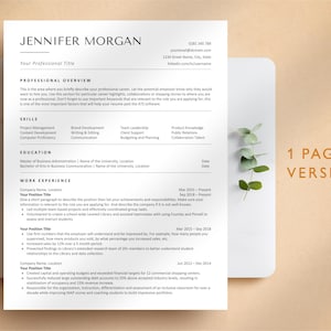 ATS Resume Template for Google Docs, Word, Pages, ATS Friendly Resume, ATS Compatible Resume Template, 2026 Resume Template image 2