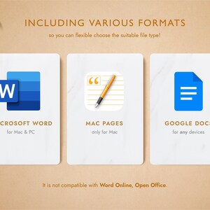 Professional Resume Template for Word, Pages, Google Docs + Business Card | Simple Resume CV Template, Basic Resume Pack, Standard Resume image 7