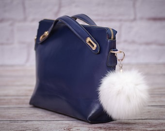 Faux Fur Pom Pom,Raccoon pom-pon, Medium Pom Pom for Hat or Toque, Cruelty Free Craft Supply, Pom Pom for Keychain / Purse Attachable
