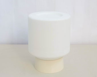 Philips 50s vintage ceiling lamp, matt white milk glass, flush mount