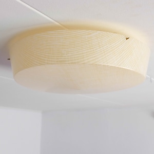 1960s, Philips, Plastic Ceiling Light, Space age Design, Vintage Ceiling Lamp, Dutch Design, Yellow, White