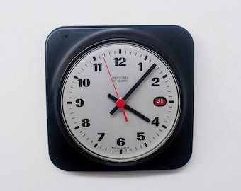 1980s Precista, Vintage german clock with a timer by Quartz in plastic, made in Germany