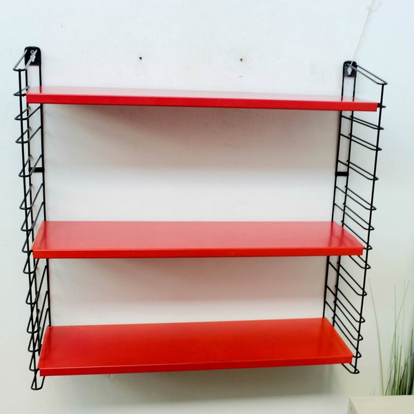 Tomado Holland by D Dekker, Rack System, shelving system with 3 shelves, red, black