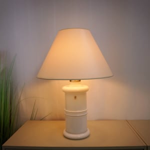 1980s, Large Holmegaard Denmark, Danish Glass Pharmacy Table Lamps by Sidse Werner for Holmegaard, apothecary lamp