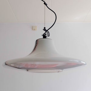 Vintage XL Peill & Putzler Ufo Pendant Lamp Murano Glass