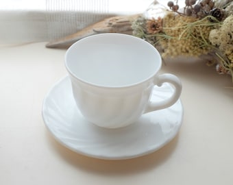 vintage Arcopal France demitasse cup and saucer