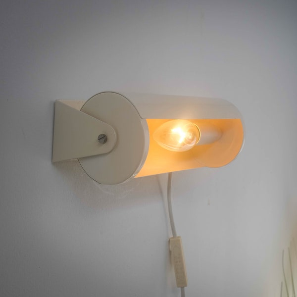 1980s Ikea, Vintage metal wall lamp, design from the 70s, rotatable shade
