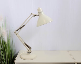 1960s Denmark Mid Century Yellow Architect Lamp, Vintage Desk Lamp