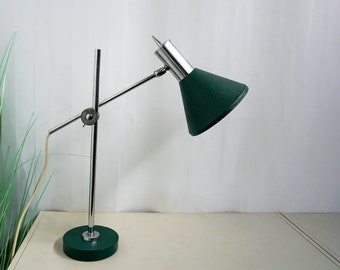 Herda Amsterdam, Chrome Desk Lamp, Task Lamp, Table Lamp, Office Lamp, Mid Century Modern, Space Age, Made in Amsterdam, Dutch Design