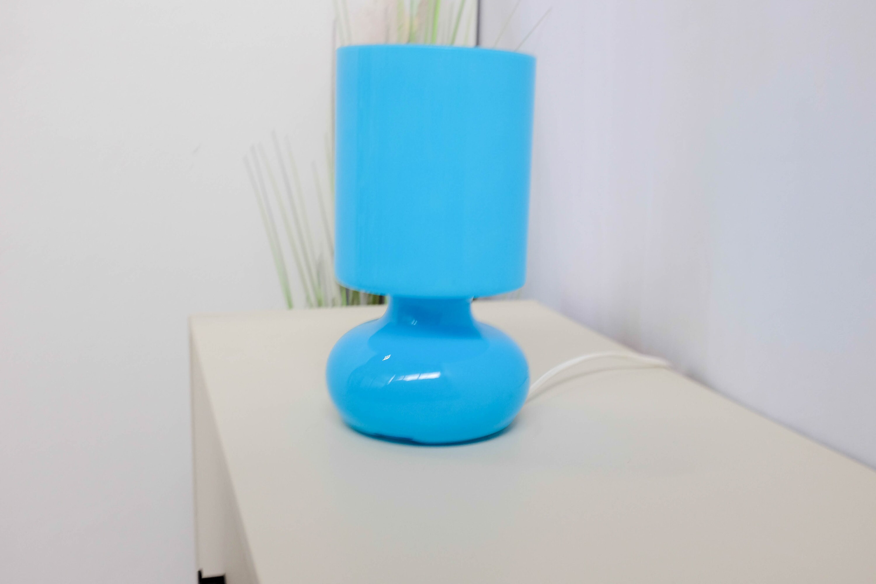 1 of 3 Ikea Lykta, Blue Mushroom Style Table Lamp, Table Lamp 