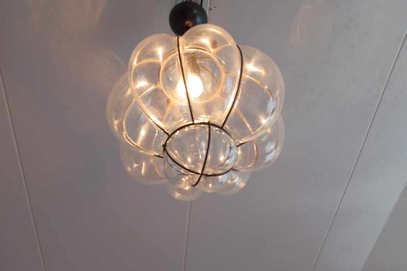 Venetian Glass Ceiling Light Handblown Glass Lamp Made In Italy