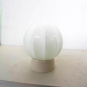 opaline glass ceiling light, art deco lamp, opaline glass ceiling bulb lamp, netherlands 1930s, thabor