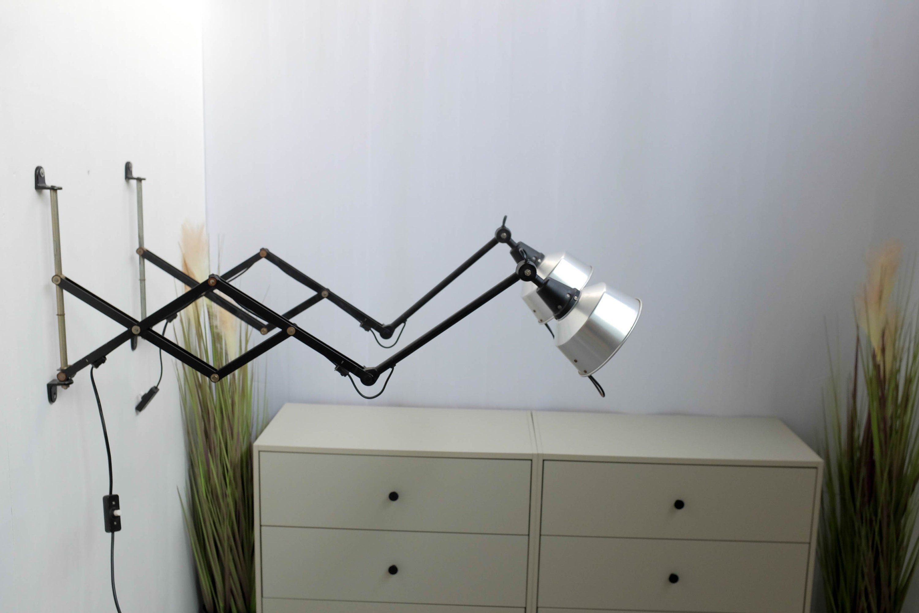 Ikea Vintage Industrial Scissor Lamp / Harmonica Lamp Mid Etsy