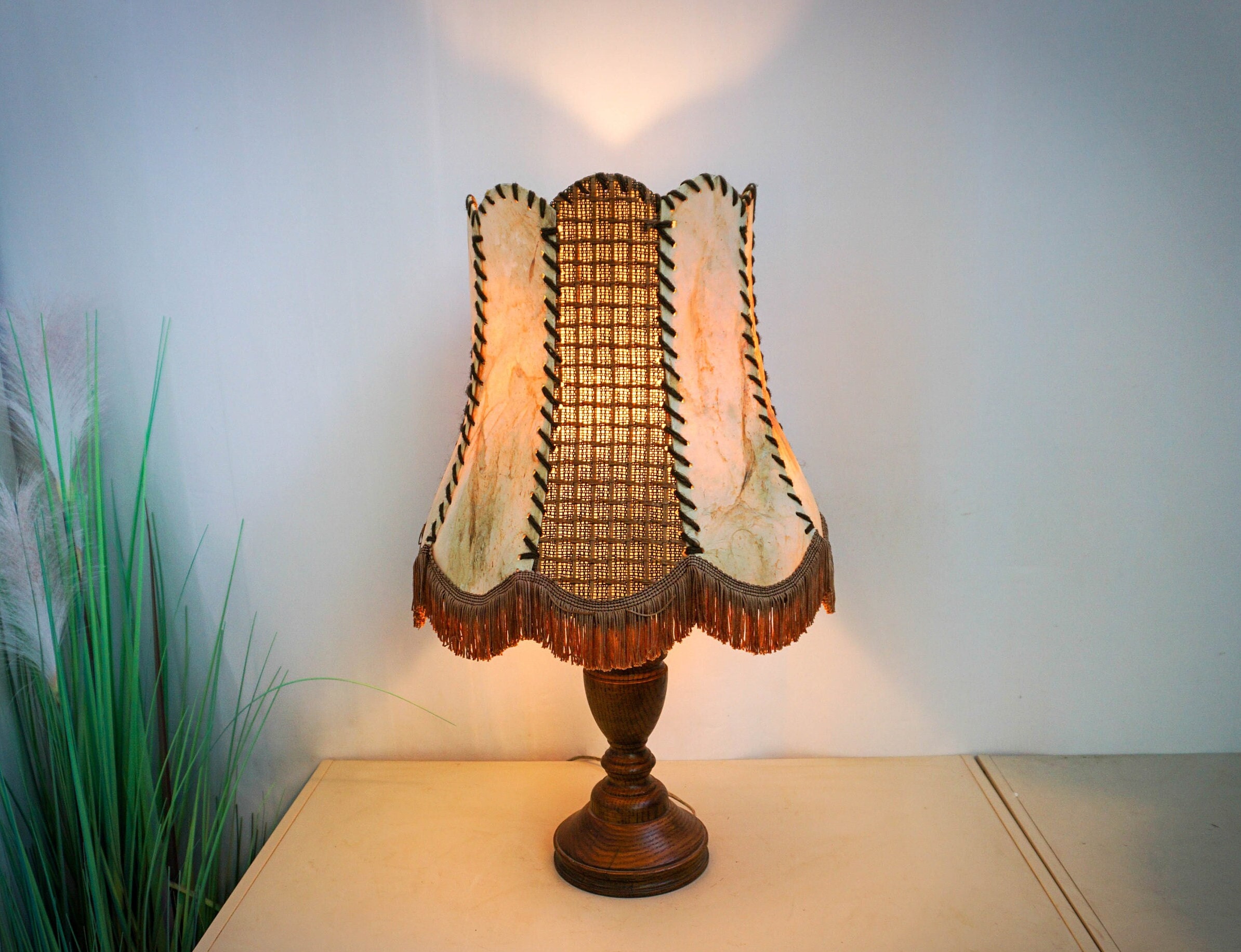 独60年代 EEA Leuchten パイン材と綿糸のヴィンテージ