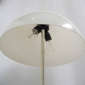 Large Hala Zeist Vintage Mushroom Lamp, Desk Light, Table lamp, white Shade, Dutch design, mid century 1970s zdjęcie 3