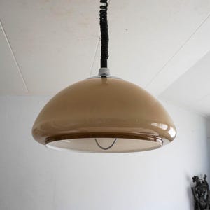1960s Vintage Dutch Design, pendant lamp, Dijkstra Lamps, Mushroom Shade, Space Age Light, ceiling light, dutch design, guzzini style