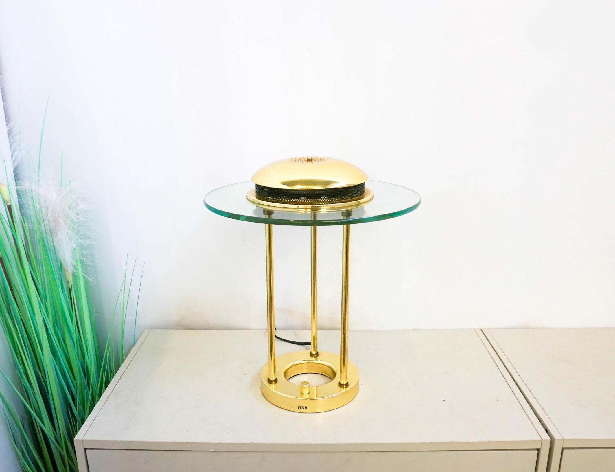 1980s, Saturn Desk Lamp, Robert Sonneman, SMC Boxford, Brass