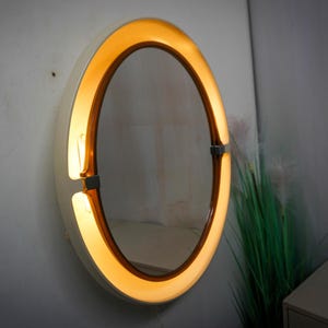 1970s Vintage Illuminated Mirror from Allibert, made in Germany, Backlit Mirror