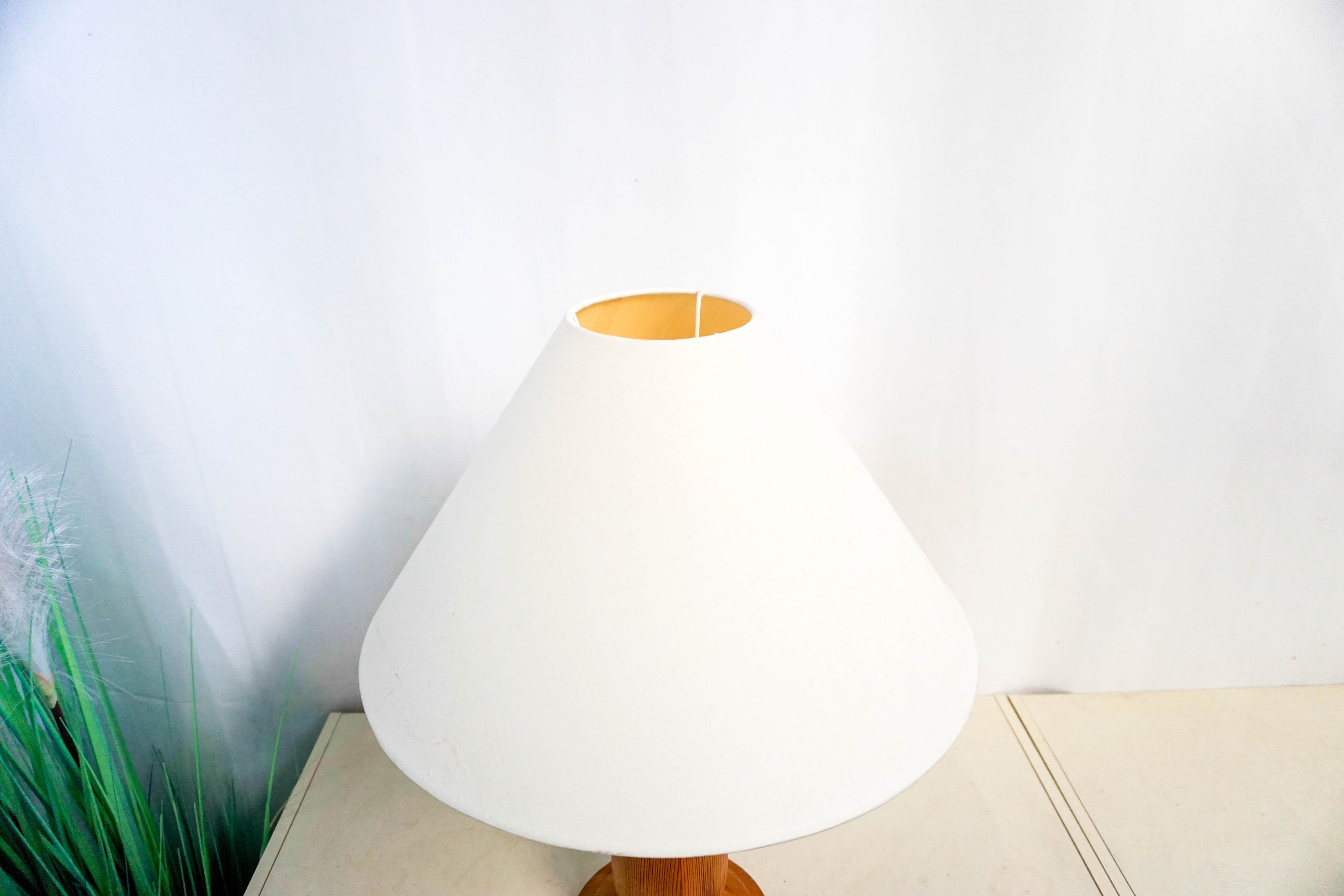 Vintage 70s Swedish Pine Table Lamp, Mid Century Modern Vintage 70s Swedish Pine Table Lamp, Mid Century Modern