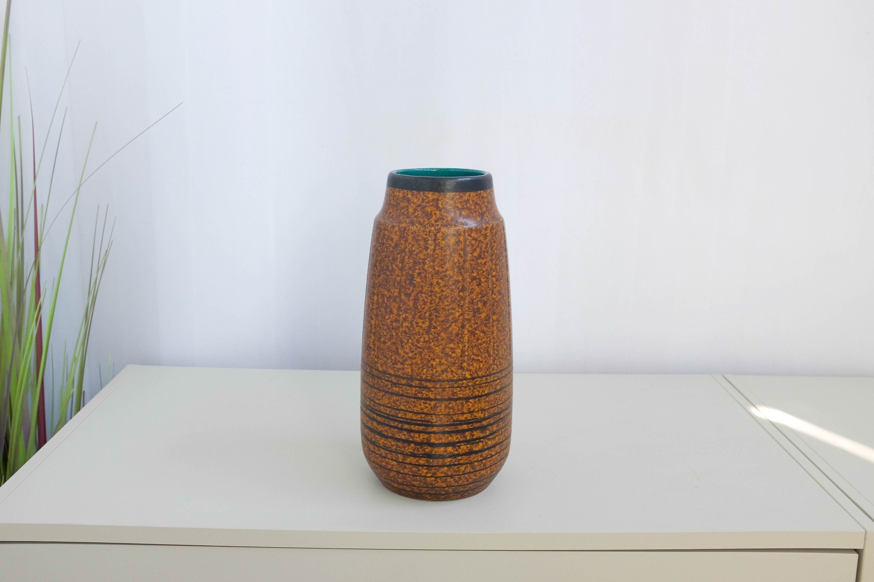 West Germany Vase, Fat Lava Vase, Model 203-26, West German