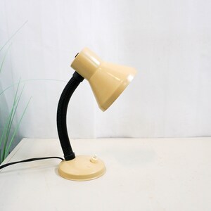 1970s Vintage Desk Lamp, Dutch Design ca 70s, Beige, black