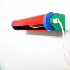 Vintage Dutch metal wall lamp, design from the 70s, rotatable shade, memphis style