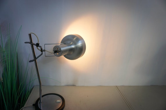 1960s, Vintage, Desk Lamp, Hala Zeist, Dutch Design Ca 60s, Black