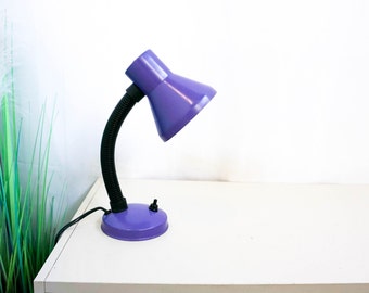 Lampe de bureau vintage des années 1980, Dutch Design vers les années 70, violet, noir