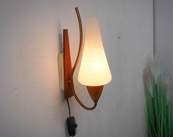 Mid Century Wall Mount Arm Lamp Danish Modern Lighting - 1960s German Danish Dutch, Hanging wall lamp fishing rod midcentury