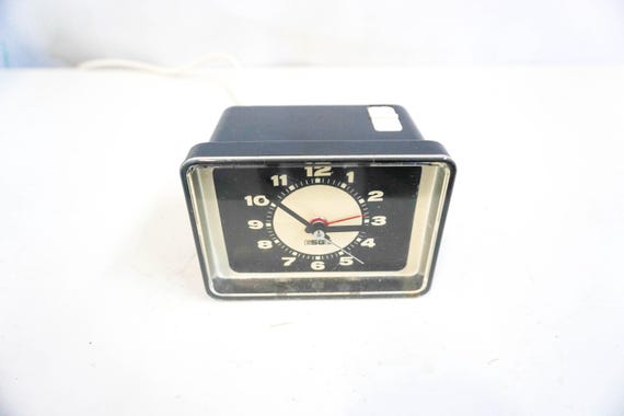 Esge 目覚まし時計、黒 1970 年代、ドイツ製 - Etsy 日本