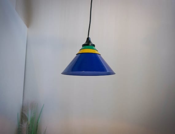 1980s Memphis Style, Vintage Modernist Pendant Lamp, Germany