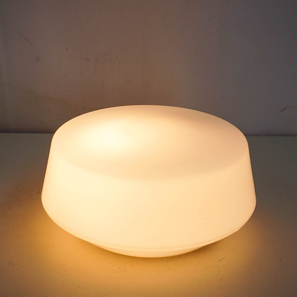 1 of 3 Vintage German Ceiling light, RZB, Milk glass ceiling lamp, Mid Century Flush Mount ceiling, Bauhaus, Ceiling Light Fixture