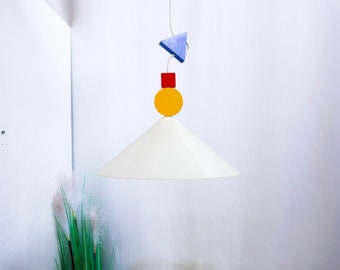 1980s IKEA ceiling Lamp, mid century modern, 1980s, Scandinavian, Dutch, childrens room, Memphis style, pendant light