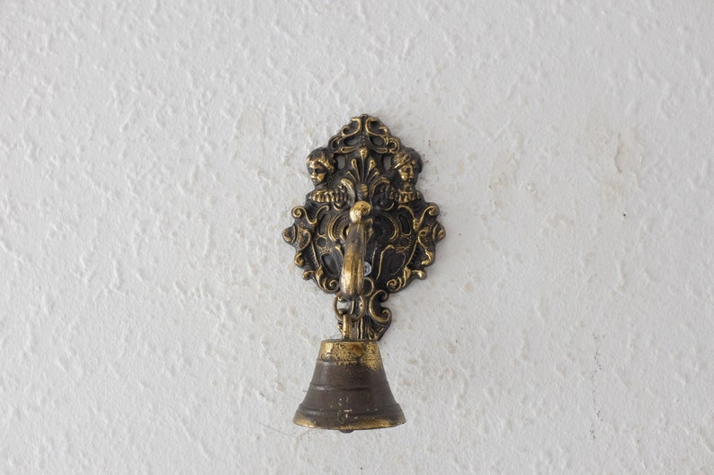 Antique Brass Monastery Bell/door Bell With Angels Etsy