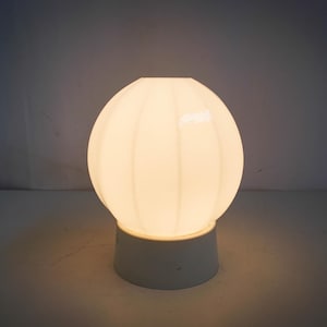 opaline glass ceiling light, art deco lamp, opaline glass ceiling bulb lamp, netherlands 1930s, thabor