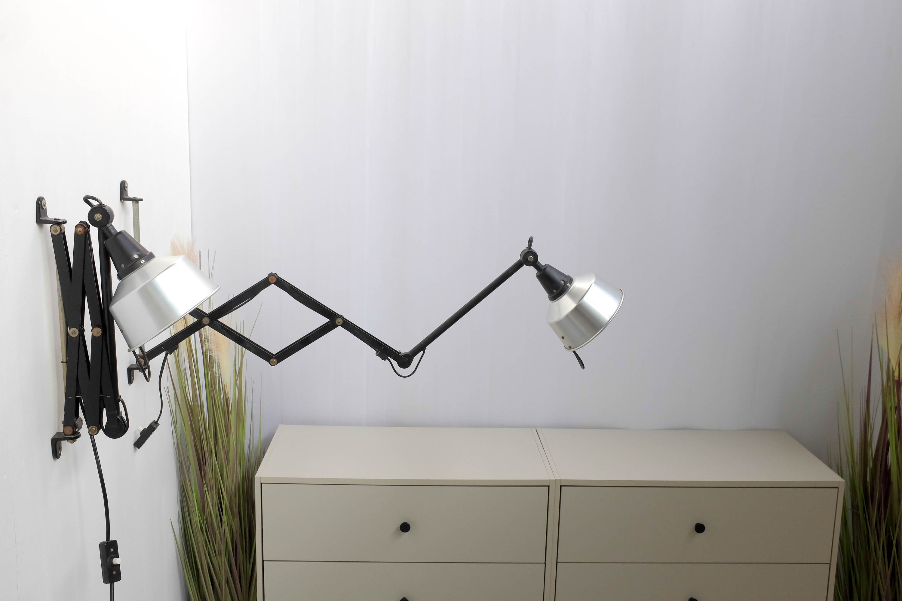 Ikea Vintage industrial scissor lamp / harmonica lamp mid Etsy