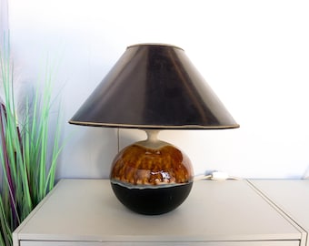西独70s マッシュルームランプ 西ドイツ製 west Germany West Germany 70s Ceramic Table Lamp,mid Century Modern, Black Gray
