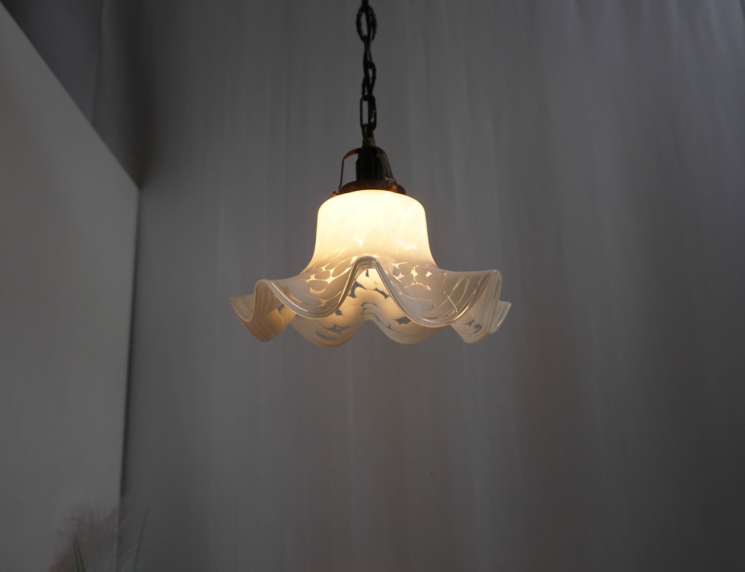 フランス　ビンテージ　アールヌーボーデザイン　ペンダントライト　ランプシェード フランス ビンテージ アールヌーボーデザイン ペンダントライト ランプ