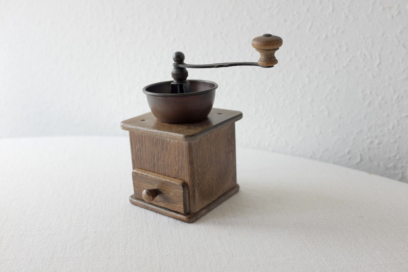 Vintage French wooden coffee grinder circa 1950/'s
